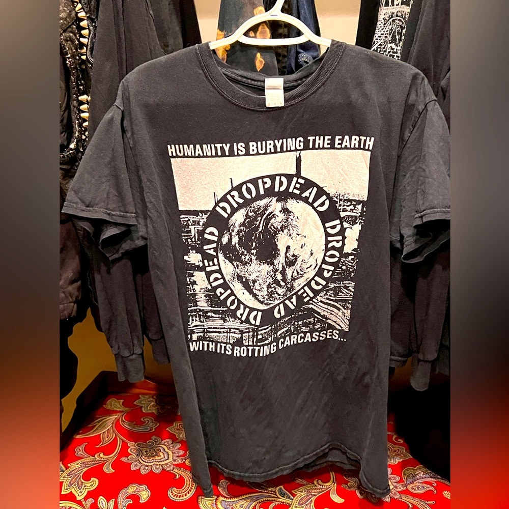 Dropdead shirt crust punk metal medium